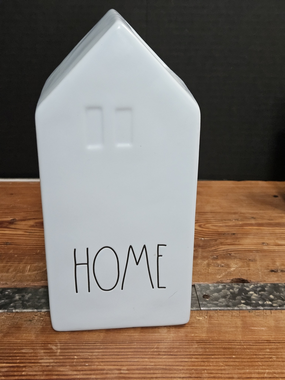 Rae Dunn Light Blue Ceramic 'HOME' For Bag Storage
